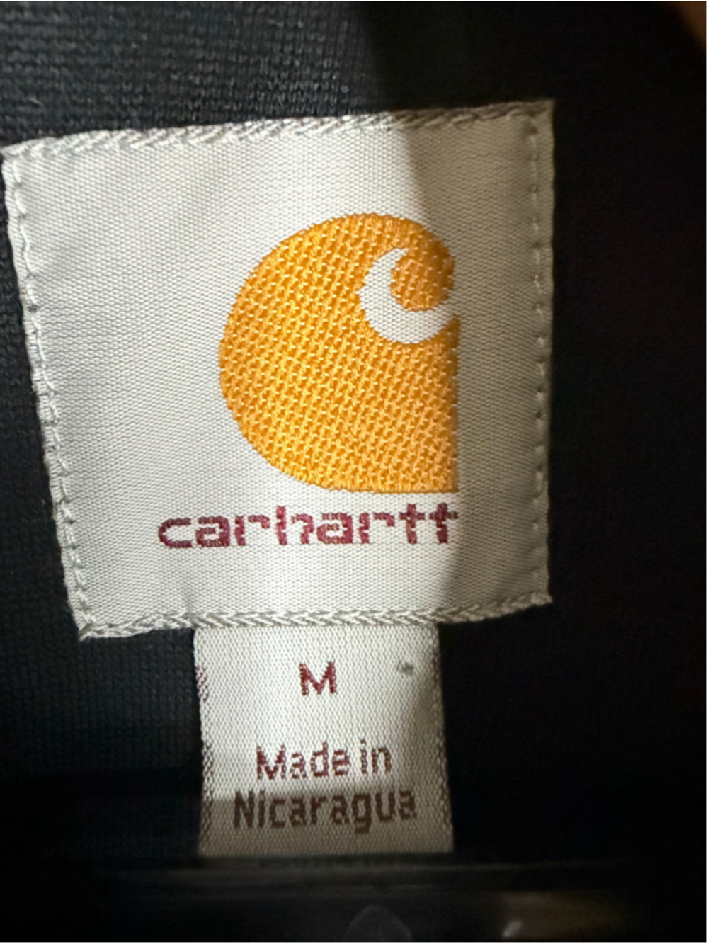Men's Carhartt workman full Zip Up Sweater Jacket Black Size M - Picture 3 of 6